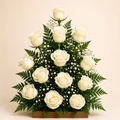 Arreglo Clásico de Rosas Blancas Paz Eterna 🤍🕊️
